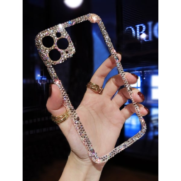 Glitter Bling Sparkling Diamond Crystal Blødt kompatibelt iPhone-etui til kvinder, piger (hvid, iPhone 13 pro)