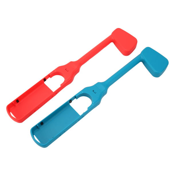 Game Golfklubbor Ergonomiskt justerbart dubbelskydd Golfspelkontrollgrepp för Switch för Joy Con-kontroller blå och röd