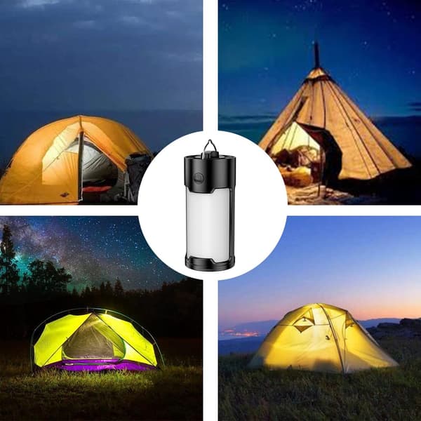 Camping Lanterne, Bærbar Utendørs LED, Vannresistent, 2 Moduser