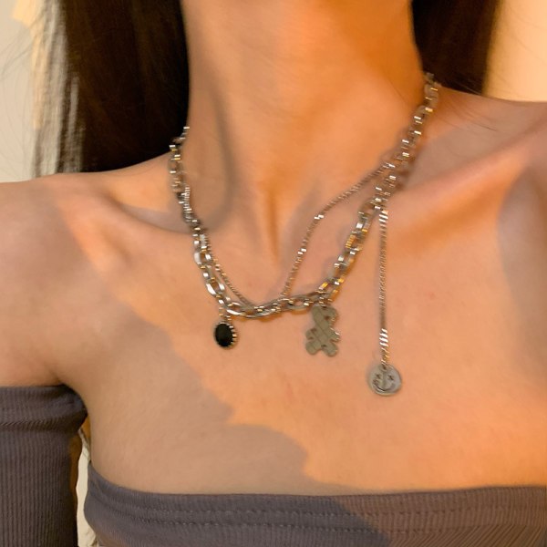 Dekorativt halsband Enkelt fashionabelt Ins Style Snyggt halsband för huvtröjor 44