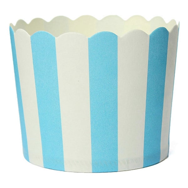 100 x Muffinsformar Papper Tårtform Bakformar Muffin Dessert Bakform, Blårandig.pa