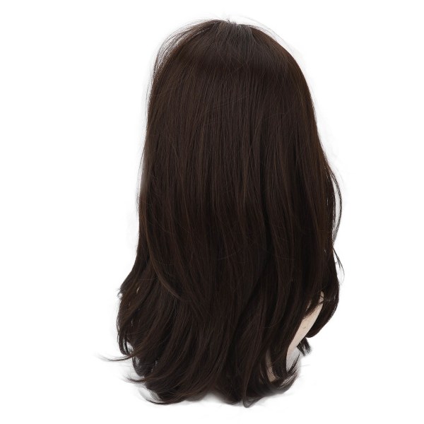 Syntetisk peruk för kvinnor långa raka svarta peruker Elastiskt hår peruk för Cosplay Party Daily Wear