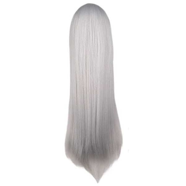Paris_80 cm Lång Rak Cosplay Peruk Silvergrå