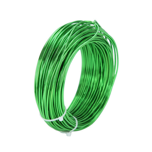 Grøn aluminiumstråd Fleksibelt smykke Perletråd Smykkefremstillingstilbehør 20m