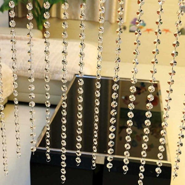 1M hemdekorativa pärlor Delikat konstgjorda kristallvindu Po