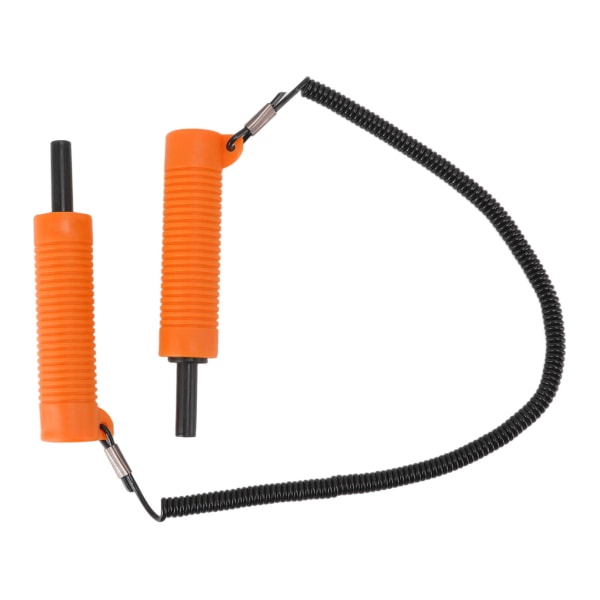 Sikkerhetsverktøy for isfiske Uttrekkbare ispinner, harde EVA-knebeskyttere og ikke-atomfløyte for beskyttelse utendørs oransje