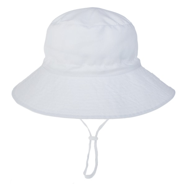 Strandhatt for barn, mode, solbeskyttelse, vit, størrelse S