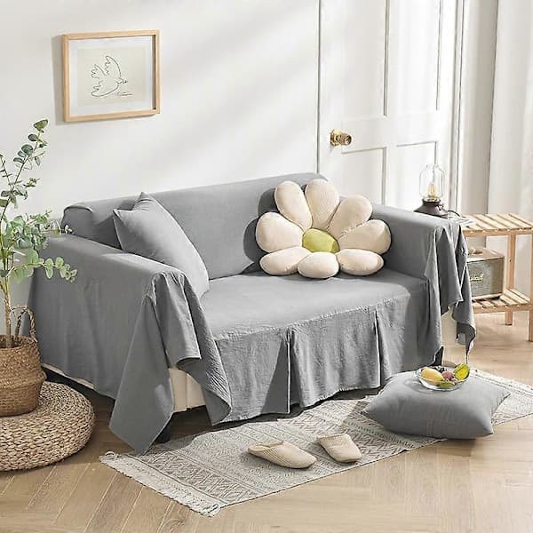 Sofaovertrekk i bomull, anti-katteklo, heldekkende, for alle årstider 200*180cm（PA）