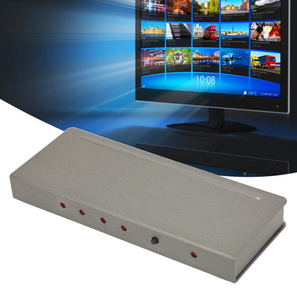 HD Multimedia Interface Splitter 4K 1 in 4 Out Support 3D 1080P Video Distributor Duplikator 100?240V EU Plugg