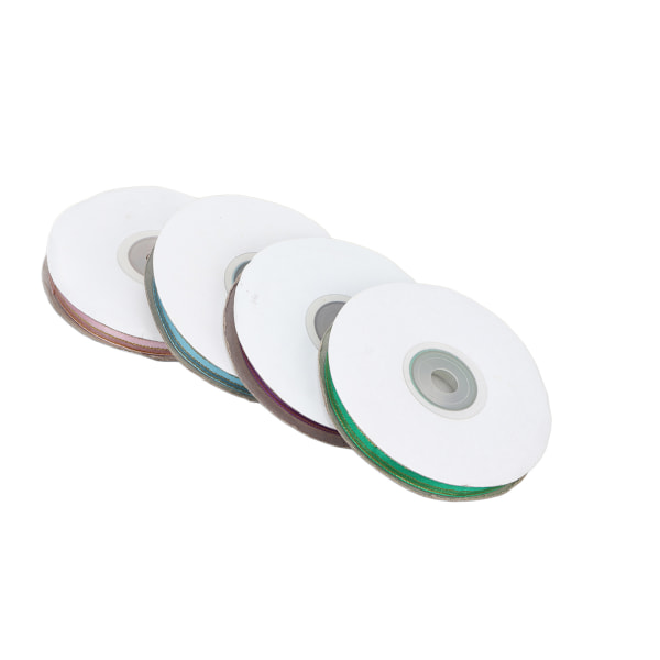 4 kpl 9 mm leveä läpinäkyvä satiininauha Värikkäät polyesterisifonkinauhat lahjapakkaukseen