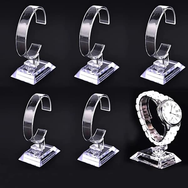 6 st C Armbandsur Displayställ Stor+Liten