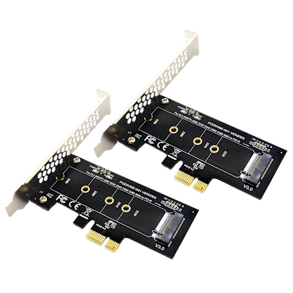 2X PCIE til M2 Adapter PCI Express 3.0 X1 til NVME SSD M2 PCIE Raiser Adapter Støtte 2230 2242 2260.pa