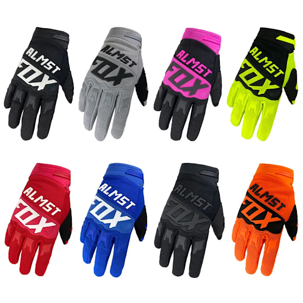 Almst Fox 2021 Aikuisten Motocross Käsineet Race Rider Maastopyöräkäsineet ATV MX UTV BMX Enduro Moottoripyörä Offroad Guantes Unisex 05-Harmaa 05-Gray M