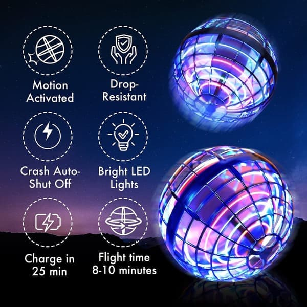 Spinner Flygende ball, blå—pa