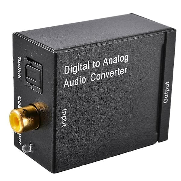Digital til Analog Lydkonverter Optisk Fiber Toslink Koaksial Signal til RCA V/H Lydafkoder Spd
