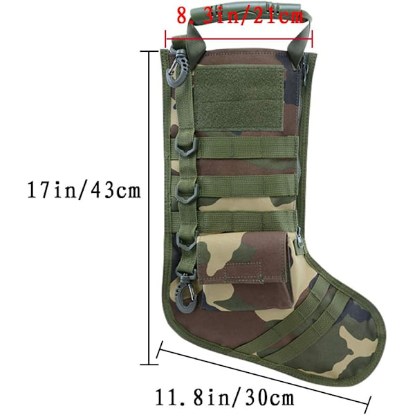 2 stk Taktiske Jule Strømper med Håndtag Militær Udstyr Camouflage
