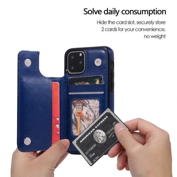 mobilskal fodral plånboksfodral korthållare för iPhone 13 mini 5 Vit