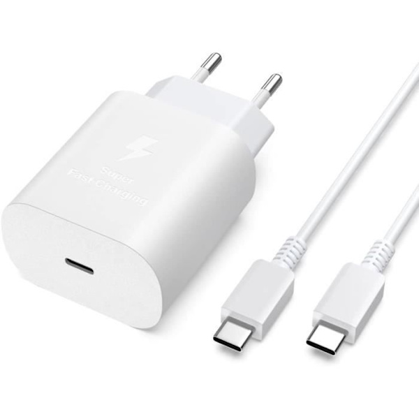 25W USB C Snabbladdare kompatibel med Samsung A13 A14 A33 A34 A53 A54 4G-5G, S23 S22 S21 S20 FE-Plus-Ultra, Supersnabbladdningsadapter