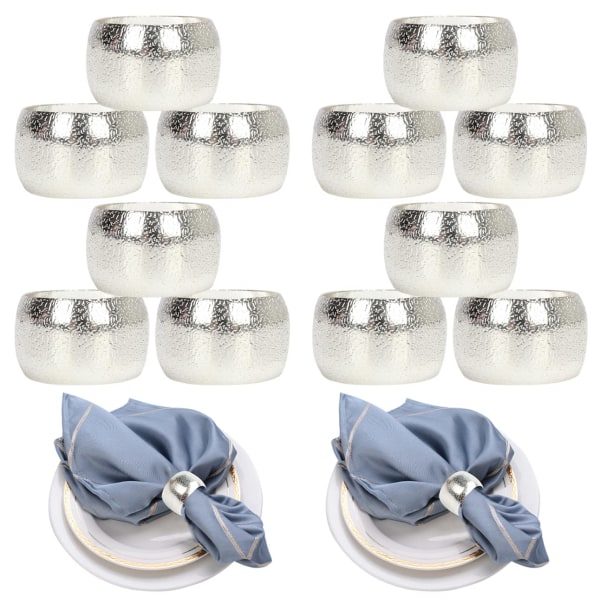 Silverservettringar 12-pack Tacksägelse bröllopsservettringar
