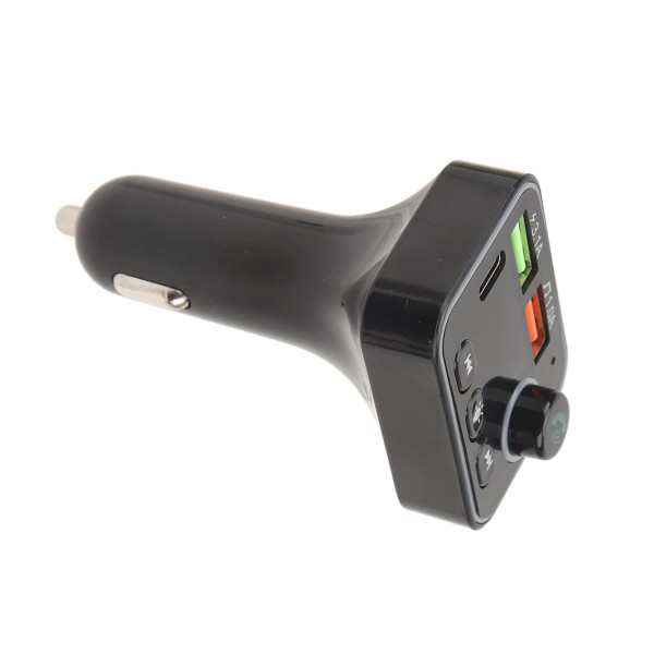 Bluetooth FM-sender PDF4 trådløs biladapter med dobbelt USB-opladning MP3-afspiller Håndfri opkald 7 farver baggrundsbelyst lys