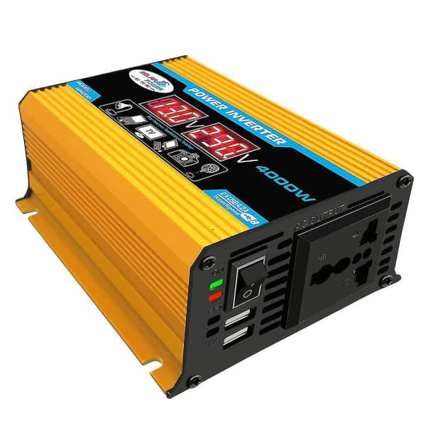 4000W Topp DC 12v til AC 220v Strømkonverter Bil Lader Inverter