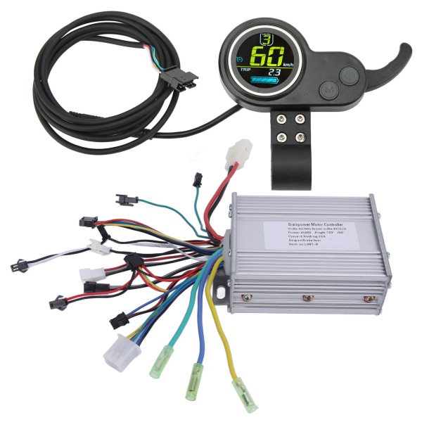450W 48V 60V børsteløs hastighedsmotorcontroller Tommelfingergas med LCD-rundt farvedisplay til el-cykelscooter