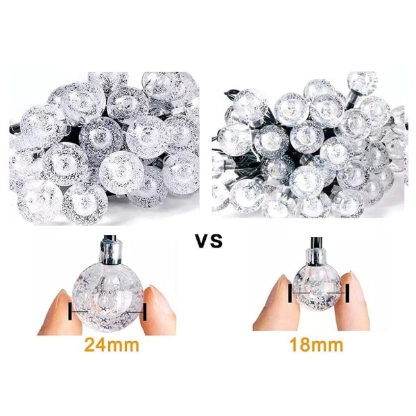 LED Lysstreng Balkon Krystalkugler 60 LED 11m 8 Tilstande