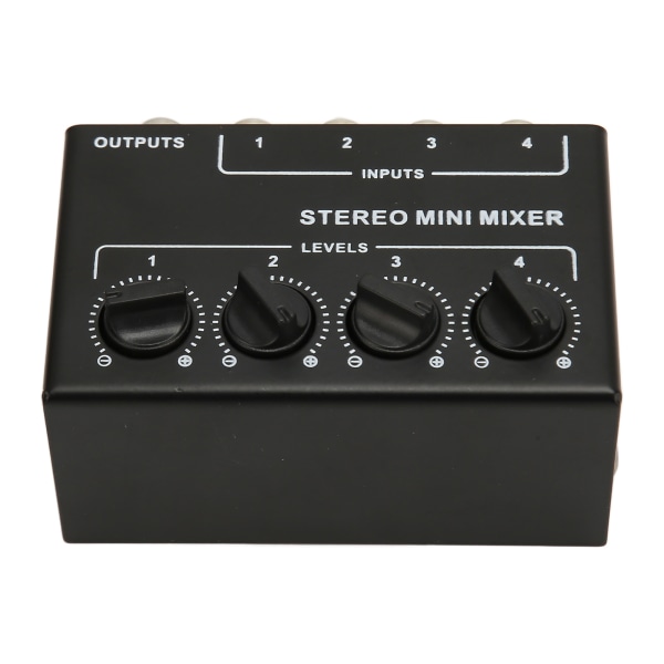 Passive Mixer 4 Channel Line Mixer Mini Sound Mixer Stereo Line Mixer til Tuning Mixing Instruments Afspilningsenheder