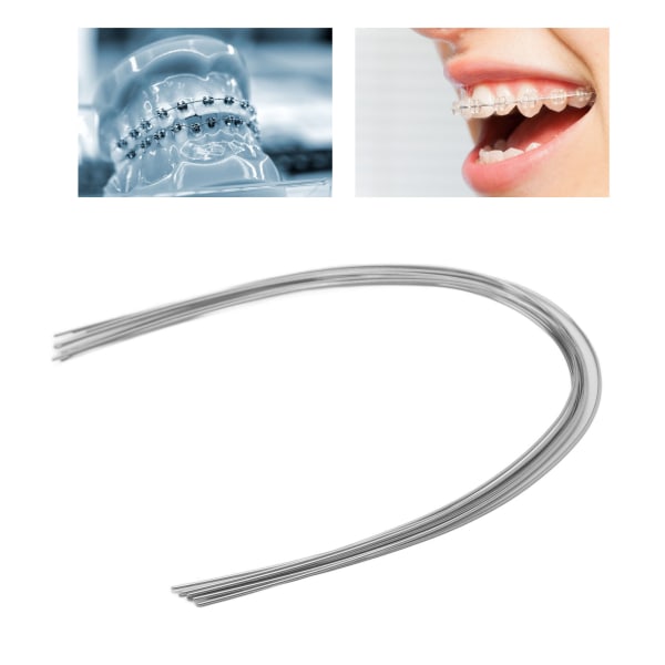 100 stk Dental ortodontisk rundbuetråd rustfrit stål ligaturtråde Dental holdertråde 0,020 tommer nedre tænder