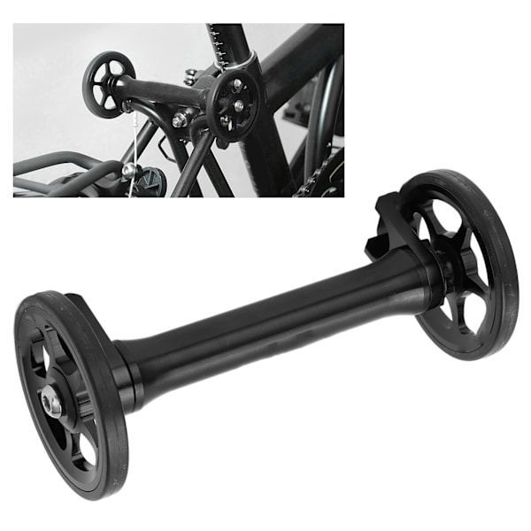Yksinkertainen pyörän jatkotanko, korkea lujuus, kevyt teleskooppinen kokoontaitettava pyörän lisävaruste Brompton 3sixtyBlack -pyörälle