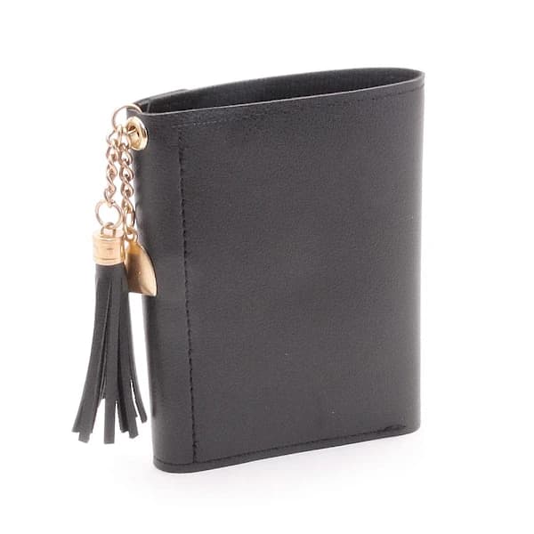 Damplånbok Small Envelope Tassel - musta
