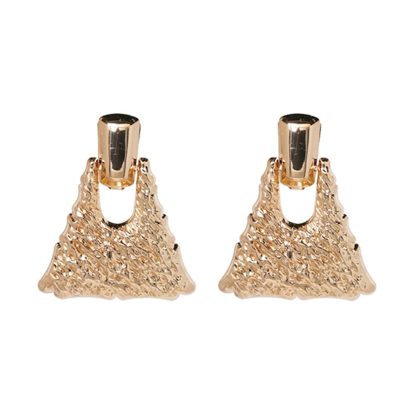 Mode Kvinnor Legering Örhängen Dekoration Geometrisk Form Smycken Tillbehör (guld)
