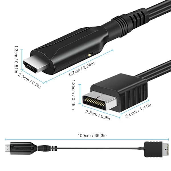 Paris_PS1 til HD Multimedia Interface-kabel - Plug and Play spilkonsol videokonverteringskabel til PS2 0.15
