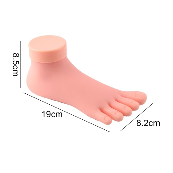 Träna falsk fotmodell Flexibel rörlig mjuk silikonsuojattu manikyrverktyg för nail art