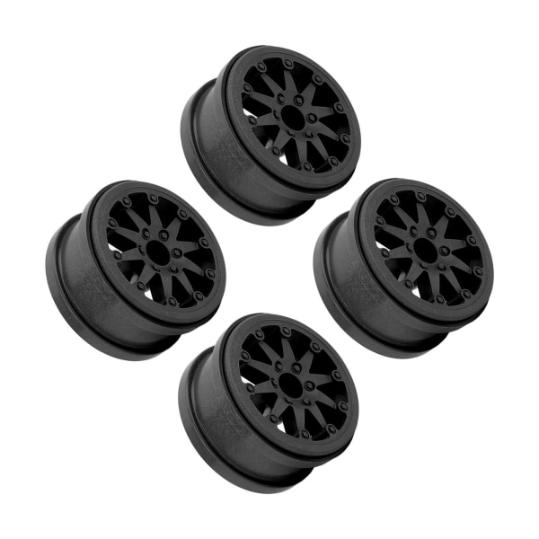4 set 2,2 tums hjulfälg Nylon RC bilhjulsfälg för Axial SCX10 Wraith RR10 1/10 RC bilar svart