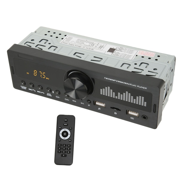 Dobbel USB bilstereo Bluetooth håndfri FM 87.5MHz til 108MHz bilspiller Suport MP3 WMA WAV FLAC APE
