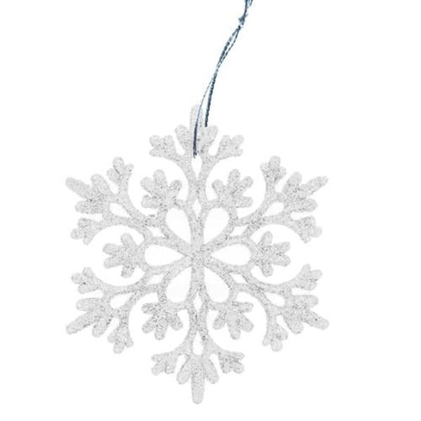 Julgranskulor Snöflingor - 12 st