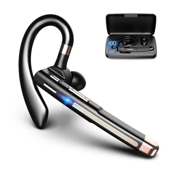 Enkelt ørehængende trådløst bluetooth headset