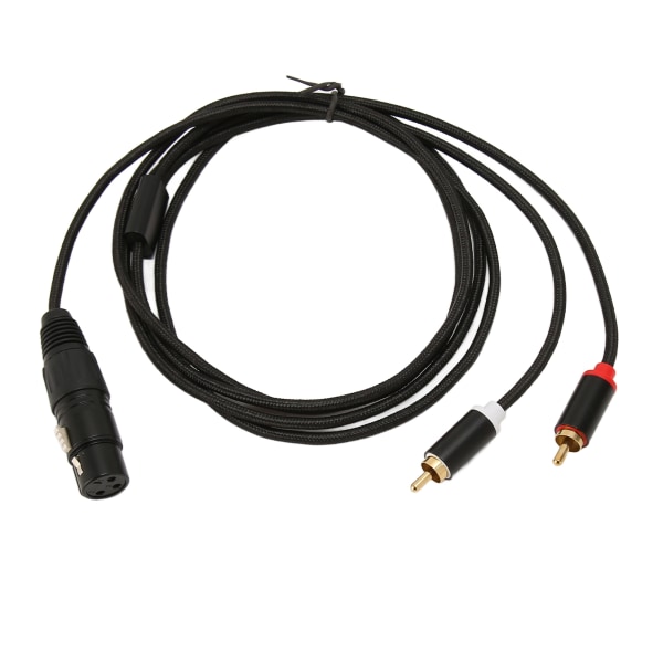 XLR till Dual RCA-kabel Hona till Hane Låg förlust Noiseless Y Splitter Duplikatortråd Stereoljud Interconnect Kabel 2m / 6.6ft