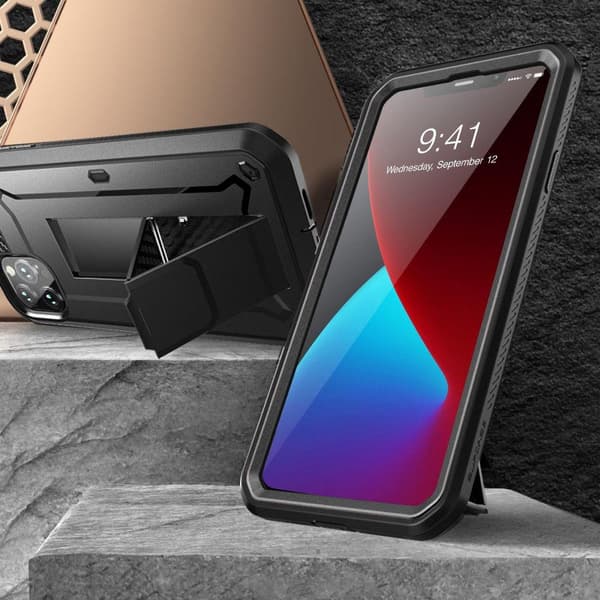 Supcase iPhone 12 / 12 Pro Deksel Unicorn Beetle Pro Svart