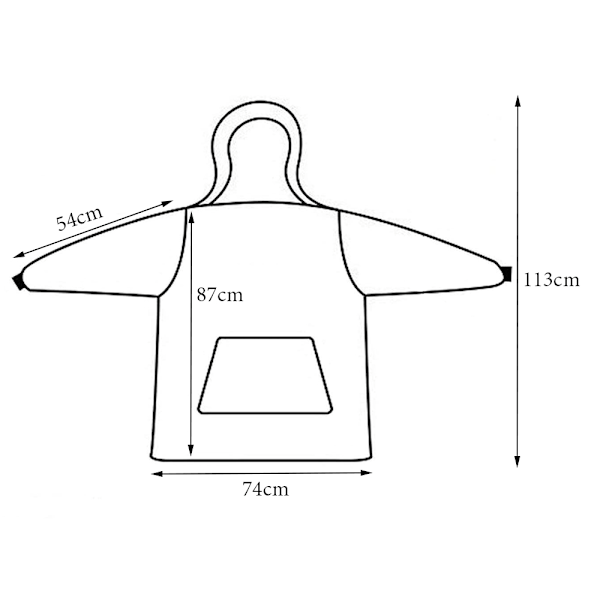 Oversized hettegenser med hette - Filt svart