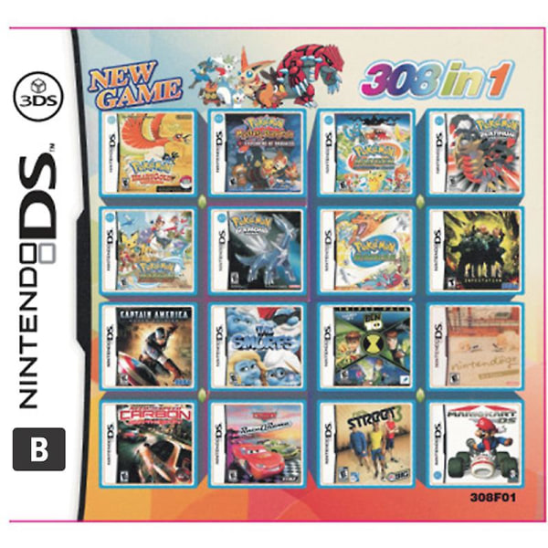 Kompileringsspelkassettkort för Nintendos Ds 3ds 2ds Super Combo Multi Cart H