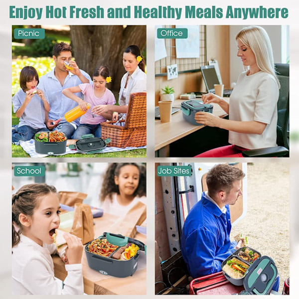 Electric Lunch Box with Heating Function 3-in-1 for Car, Truck and Work