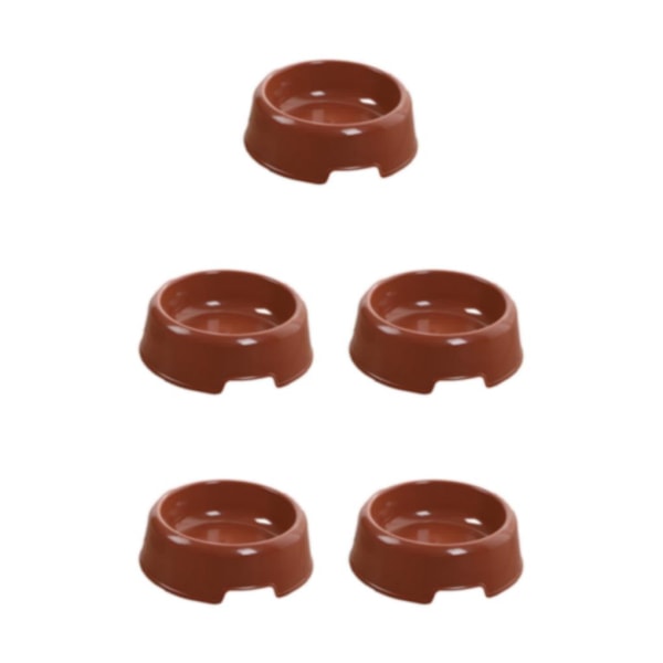 3/5 Säker och Giftfri Plast Hundskål Hållbar och Långvarig coffee 5Set