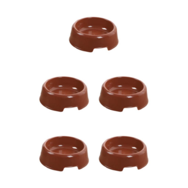 3/5 turvallinen ja myrkytön muovikoiranruokakulho Kestävä ja pitkäikäinen coffee 5Set