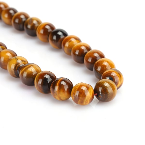 Naturstein Tiger Eye runde perler DIY smykker Armbånd Making Tool Accessory12mm 32stk perler