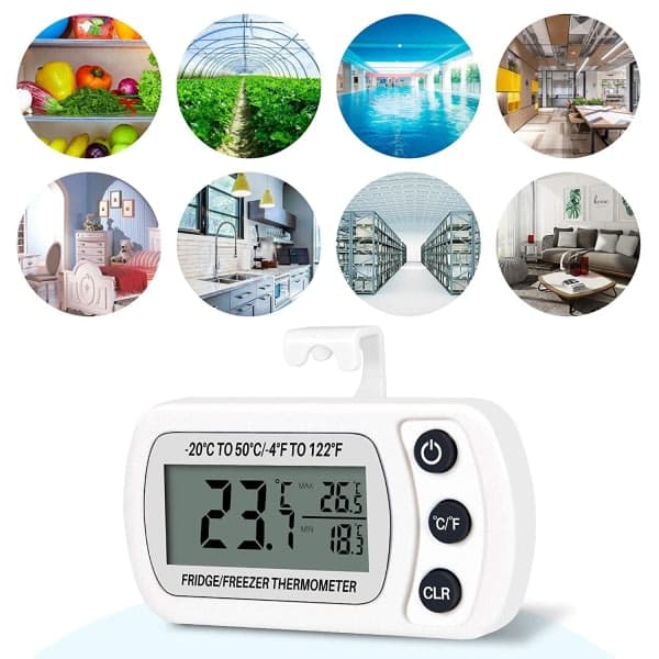 Digital Kylskåpstermometer Frys Termometer - Med Krok