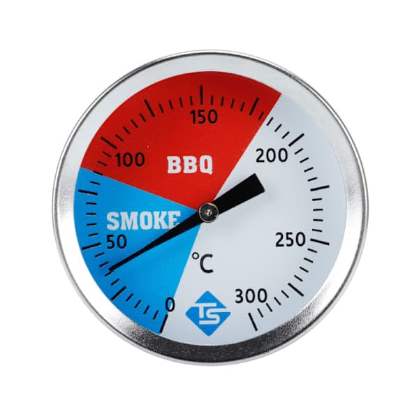 Kullgrilltermometer med rustfri stålsonde, vanntett overflate, justerbar montering for BBQ-røyking