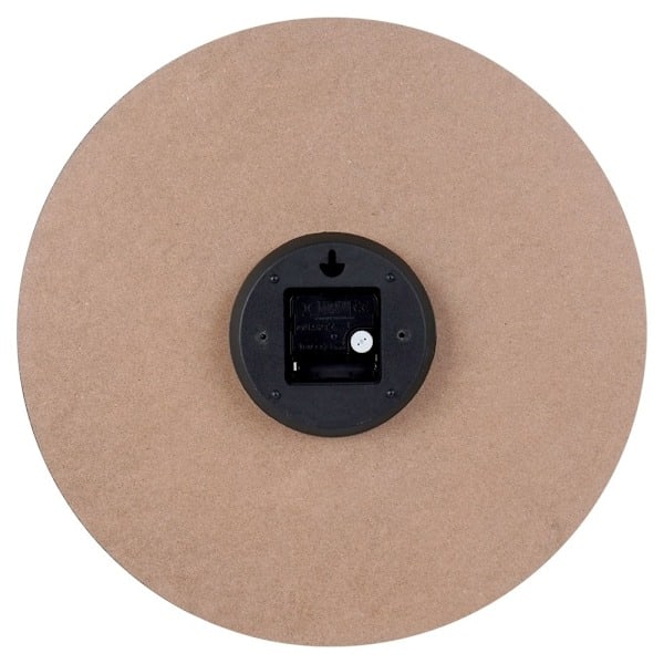Stilfuldt sort vægur 40 cm i MDF og metal