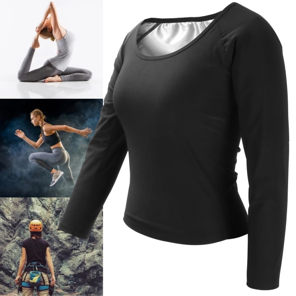 Kvinder Sport Slankende Saunaskjorte Polyurethan Svedforbedrende Slankende Body Shapewear2XL/3XL